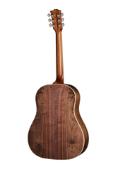Full shot of back of Gibson J-45 Studio Walnut Gloss Top Walnut Burst w/case