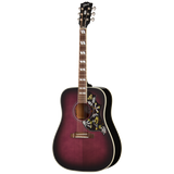Full frontal of Gibson Hummingbird Standard Purple Burst.