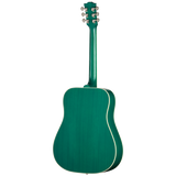 Back of Gibson Hummingbird Standard Translucent Teal.