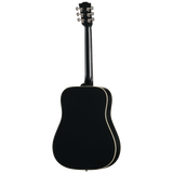 Back of Gibson Hummingbird Special Satin Ebony.