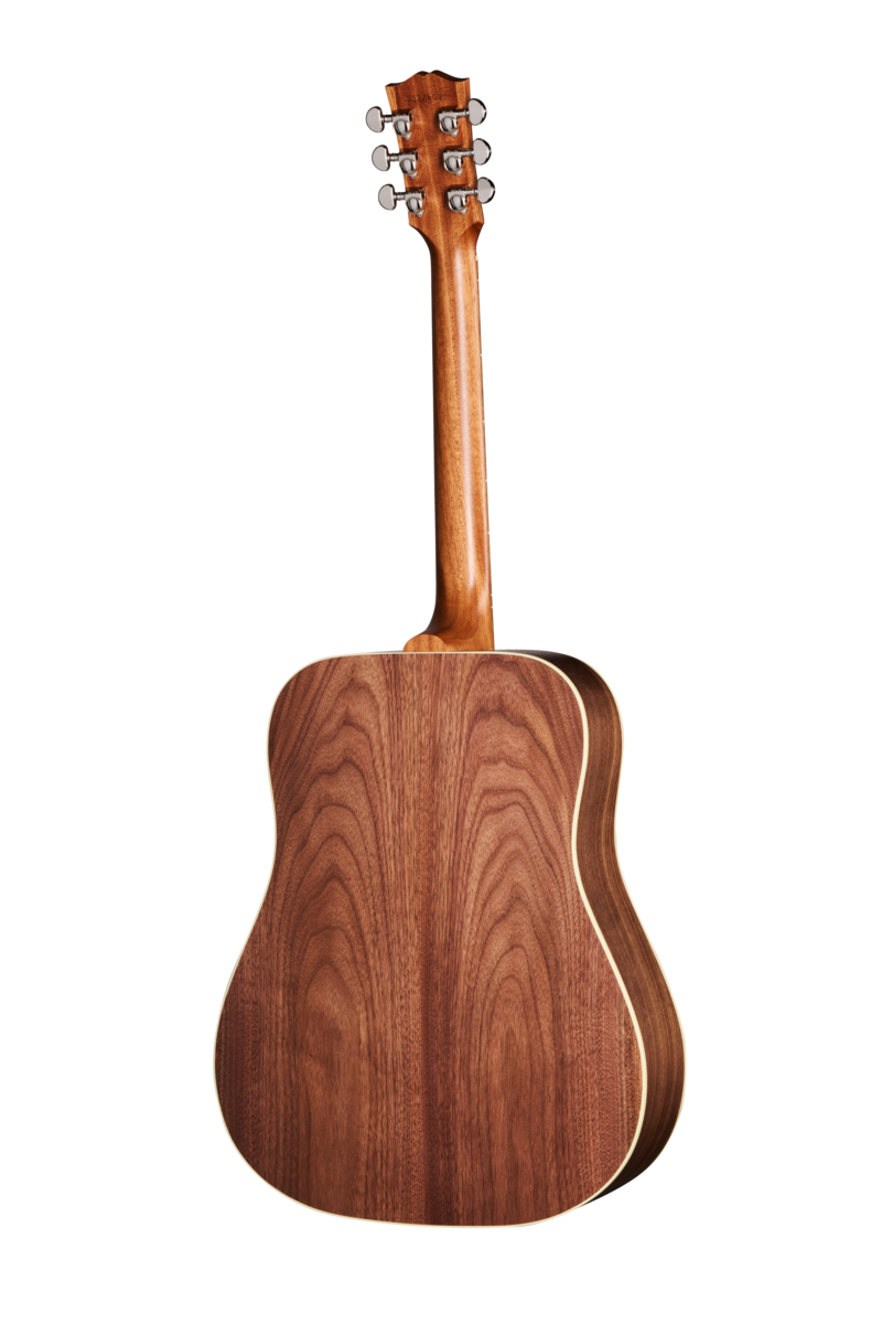 Back of Gibson Hummingbird Studio Walnut Gloss Top Natural.