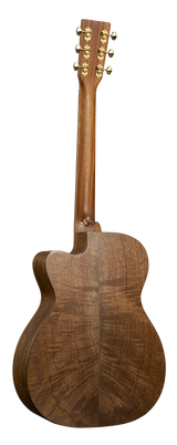 Back of Martin 000C Jr E Walnut Burst.