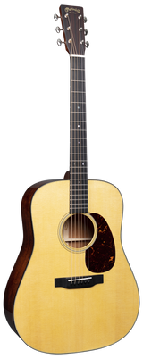 Full frontal of Martin D-18 Natural.