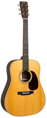 Full frontal of Martin D-28 Natural.