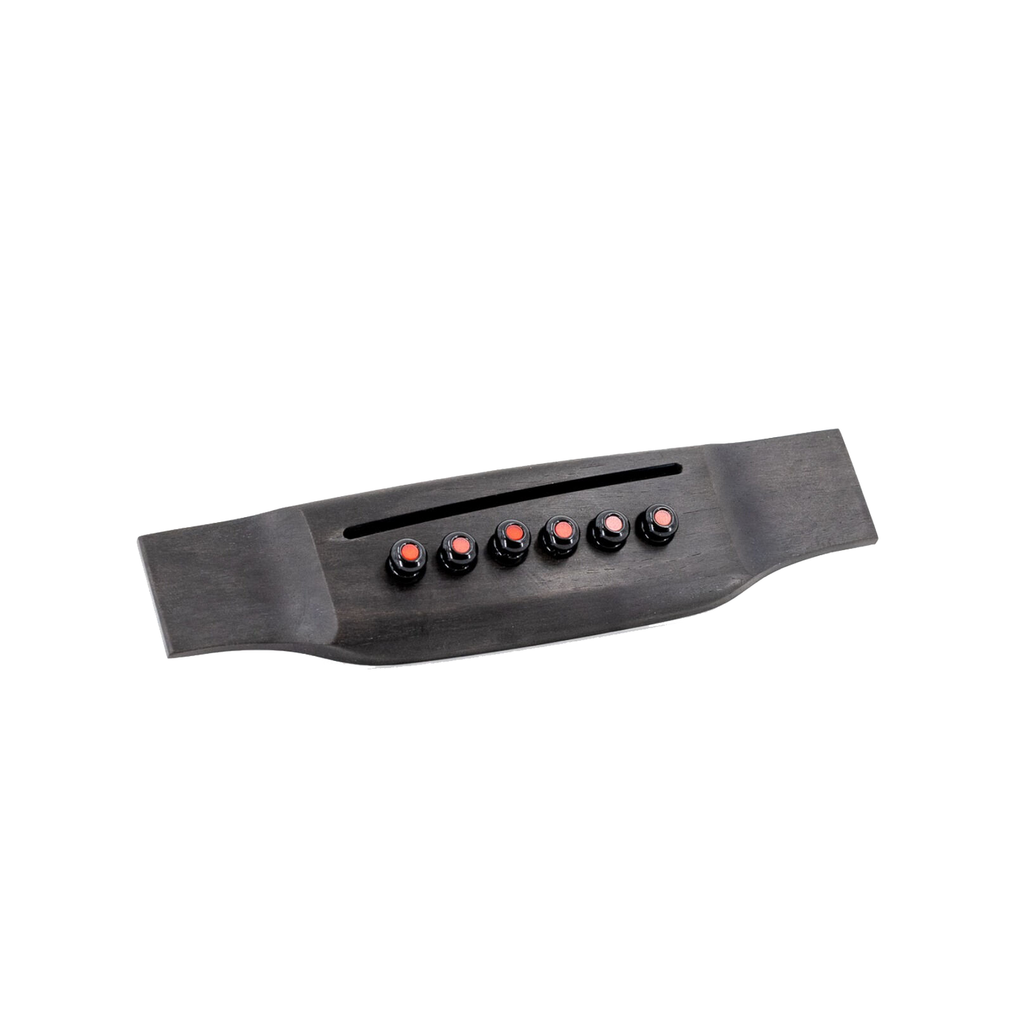 Martin LUXE BY MARTIN Liquidmetal Bridge Pins Black Red Inlay in example.