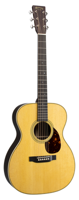 Full frontal of Martin OM-28E Natural.