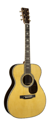 Full frontal of Martin OM-45 Natural.