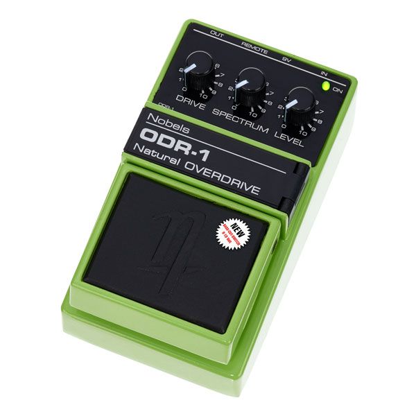 Top down of Nobels ODR-1(bc) GREEN Natural OVERDRIVE white background.
