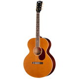 Full frontal of Gibson J-185 Century 12-Fret Vintage Amber.