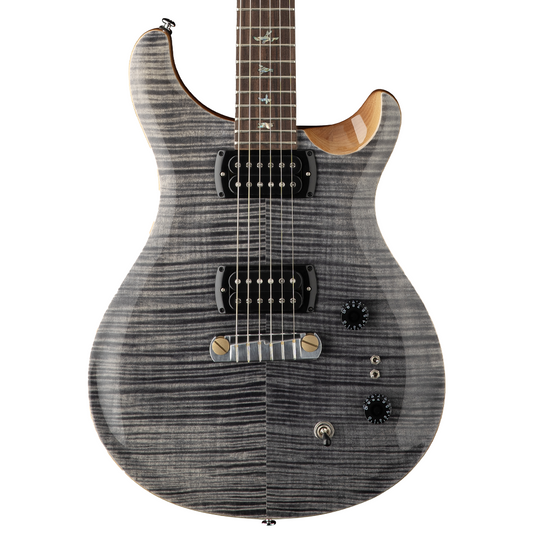 Close up of front of PRS Paul Reed Smith SE Paul's Guitar Charcoal w/bag