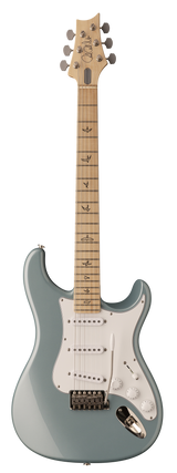 Full frontal of PRS Paul Reed Smith John Mayer Silver Sky Maple Polar Blue.