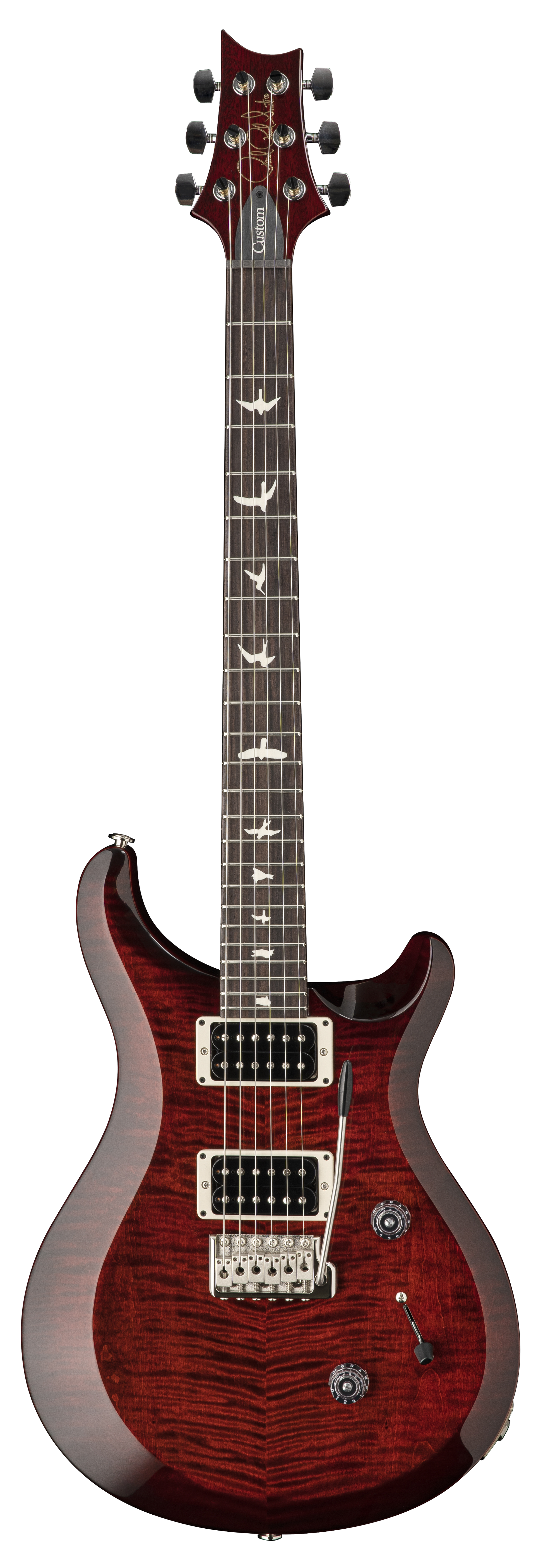 Full frontal of PRS Paul Reed Smith S2 Custom 24 Fire Red Burst.