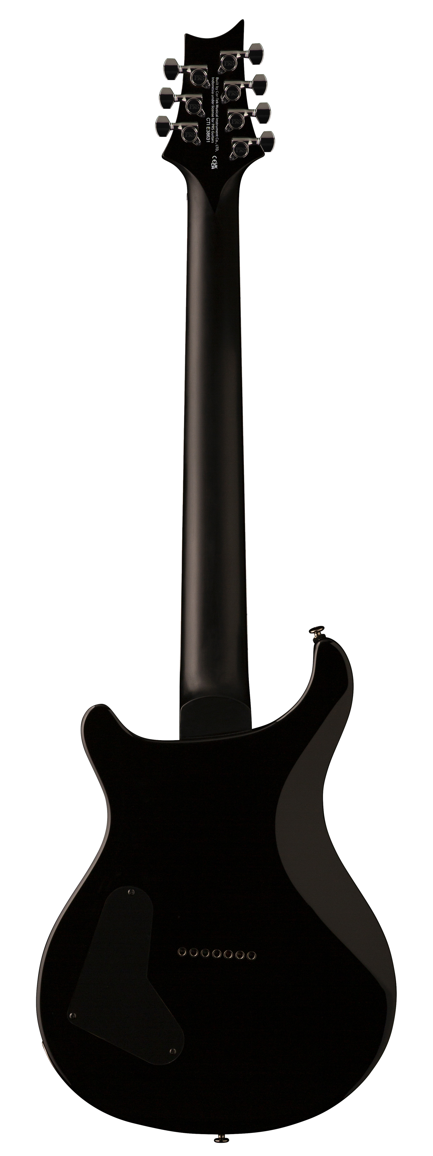 Back of PRS Paul Reed Smith SE Mark Holcomb SVN 7 String Holcomb Blue Burst.