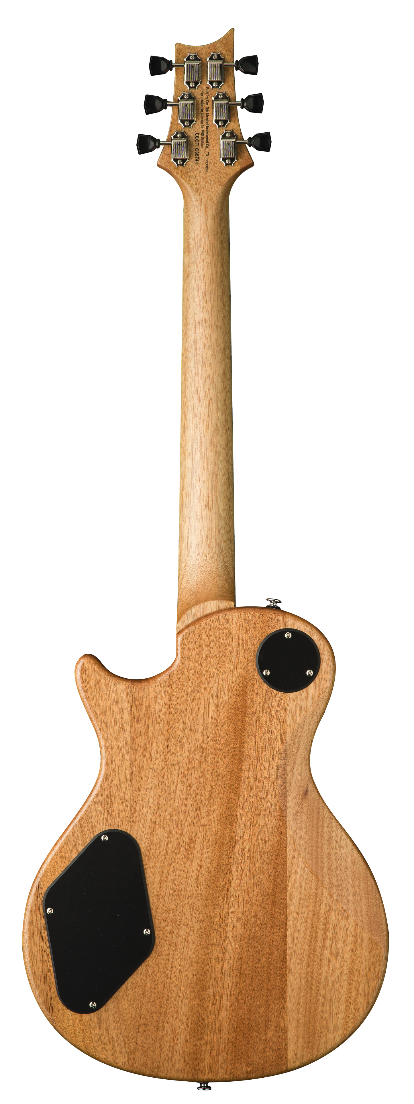 Back of PRS Paul Reed Smith SE Zach Myers 594 Semi-Hollow Myers Blue.