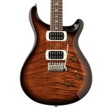 Front of PRS SE Custom 24 Black Gold Sunburst.