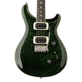 Front of PRS SE Custom 24 Quilt Teal Black.