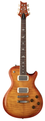 Full frontal of PRS SE McCarty 594 Singlecut Vintage Sunburst.