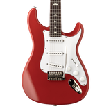 Front of PRS Silver Sky Defender Limited Edition Portofino Red.