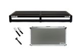 Front of Pedaltrain Novo 32 with Rolling Tour Case and accessories.
