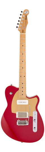 Full frontal of Reverend Charger H90 Wilkinson Metallic Cherry.
