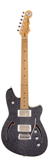 Full frontal of Reverend Kingbolt Air HH Black Sparkle.