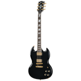 Full frontal of Gibson SG Supreme Ebony.