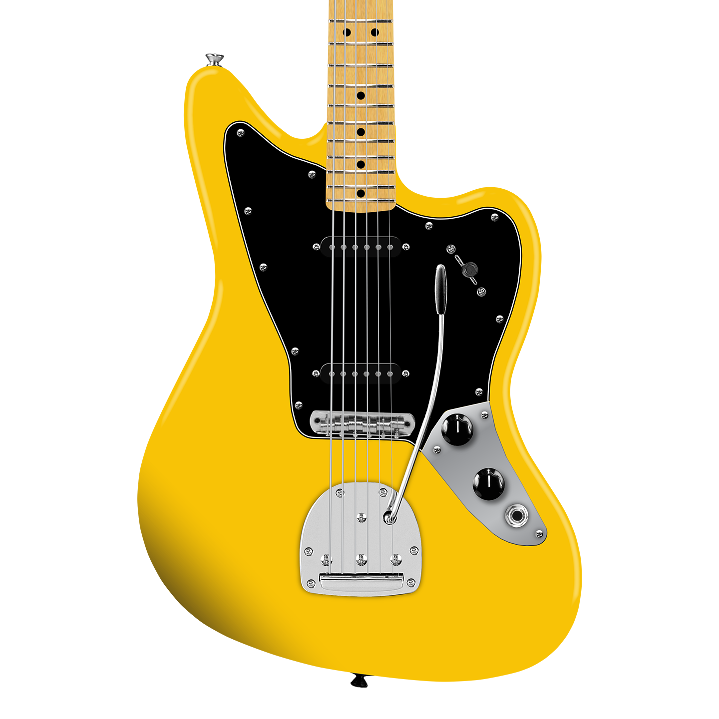 Squier FSR Affinity Series Jaguar MP Black Pickguard Graffiti
