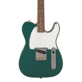 Front of Squier Classic Vibe Custom Esquire Laurel Parchment Pickguard Sherwood Green.