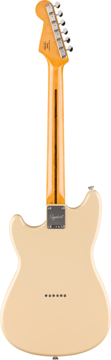 Back of Squier Classic Vibe Duo-Sonic HS Maple Gold Anodized Pickguard Desert Sand.