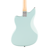 Back of body of Squier Paranormal Electric VI Laurel Daphne Blue.