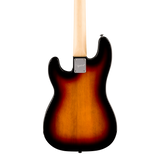 Back of body of Squier Paranormal Precision Bass Thinline SJ Laurel 3-Color Sunburst.