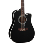 Front of Takamine EF381SC Legacy 12 String AE Black.