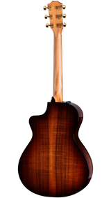 Back of Taylor 222ce-K DLX Hawaiian Koa Shaded Edgeburst.