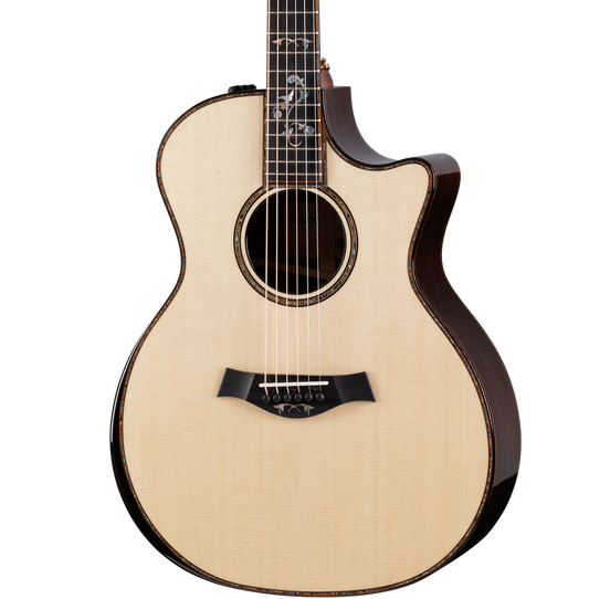 Front of Taylor 914ce Special-Edition Rosewood Sitka Cindy Inlay.