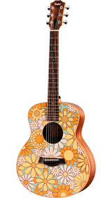 Full frontal of Taylor GS Mini-e Special Edition Floral Blue.
