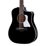 Front of Taylor Somos 250ce Plus BLK Doce Doble 12-string, Black.