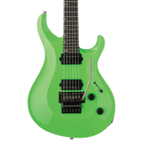 Closeup of body of PRS Tekton Floyd Neon Green