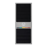 A Walrus Audio Expresion guitar pedal pedal with black rubberized grip sections on the top and bottom, featuring a circular logo in the center and a small multicolor accent stripe.