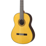 Front of Yamaha CG192S Classical Guitar with Solid Spruce Top Natural.