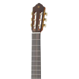 Headstock of Yamaha CG192S Classical Guitar with Solid Spruce Top Natural.