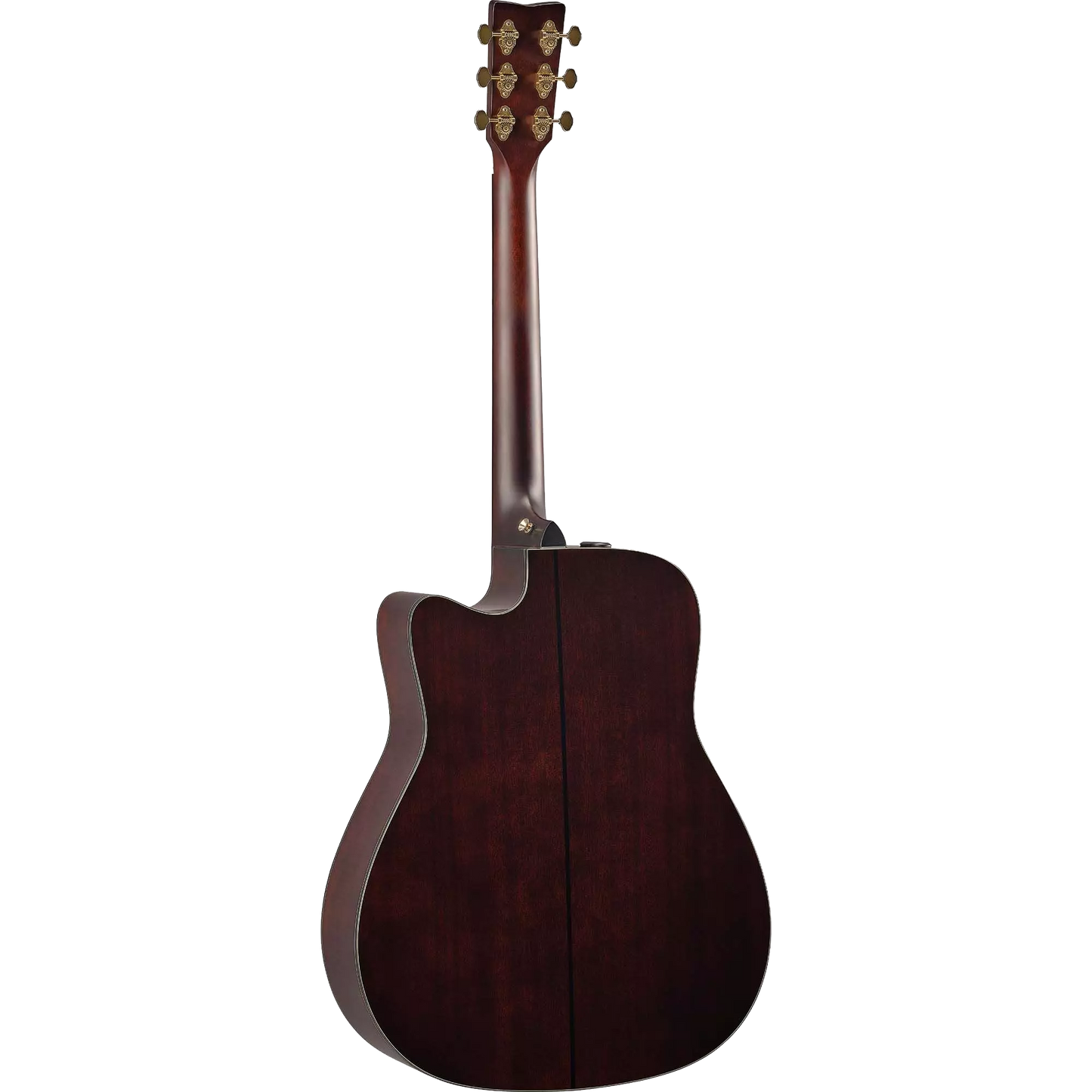 Back of Yamaha TAG3 C Natural TransAcoustic Dreadnought.