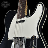 Angle of Fender Custom Shop 60's Telecaster Custom Journeyman Relic Black.