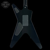 Black electric guitar body with 'Tone Shop' logo in the corner
