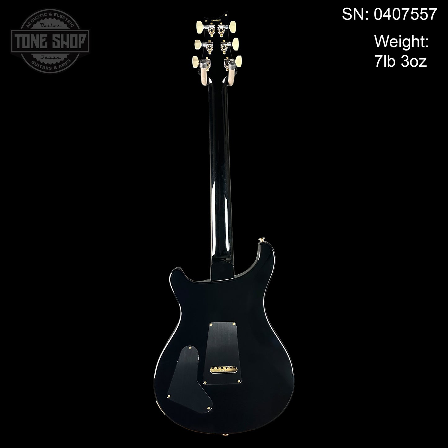 Full back of PRS Special Semi-Hollow 10 Top Cobalt Smokeburst.