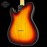 Back angle of Fender Custom Shop 1960's Telecaster Custom Journeyman Relic Chocolate 3 Tone Sunburst.