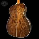Back angle of Martin Custom Shop 0000 Wild Grain East Indian Rosewood.