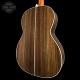 Back angle of Martin Custom Shop M-12 Fret ADI Spruce/East Indian Rosewood.