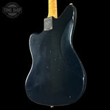 Back angle of Fender Custom Shop 1962 Jazzmaster Journeyman Relic Black.