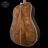 Back angle of Martin Custom Shop Dread 28 Style Adirondack / Wild Grain East Indian Rosewood.