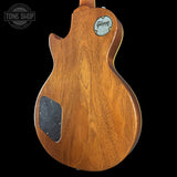 Gibson electric guitar body with brand logo on a black background